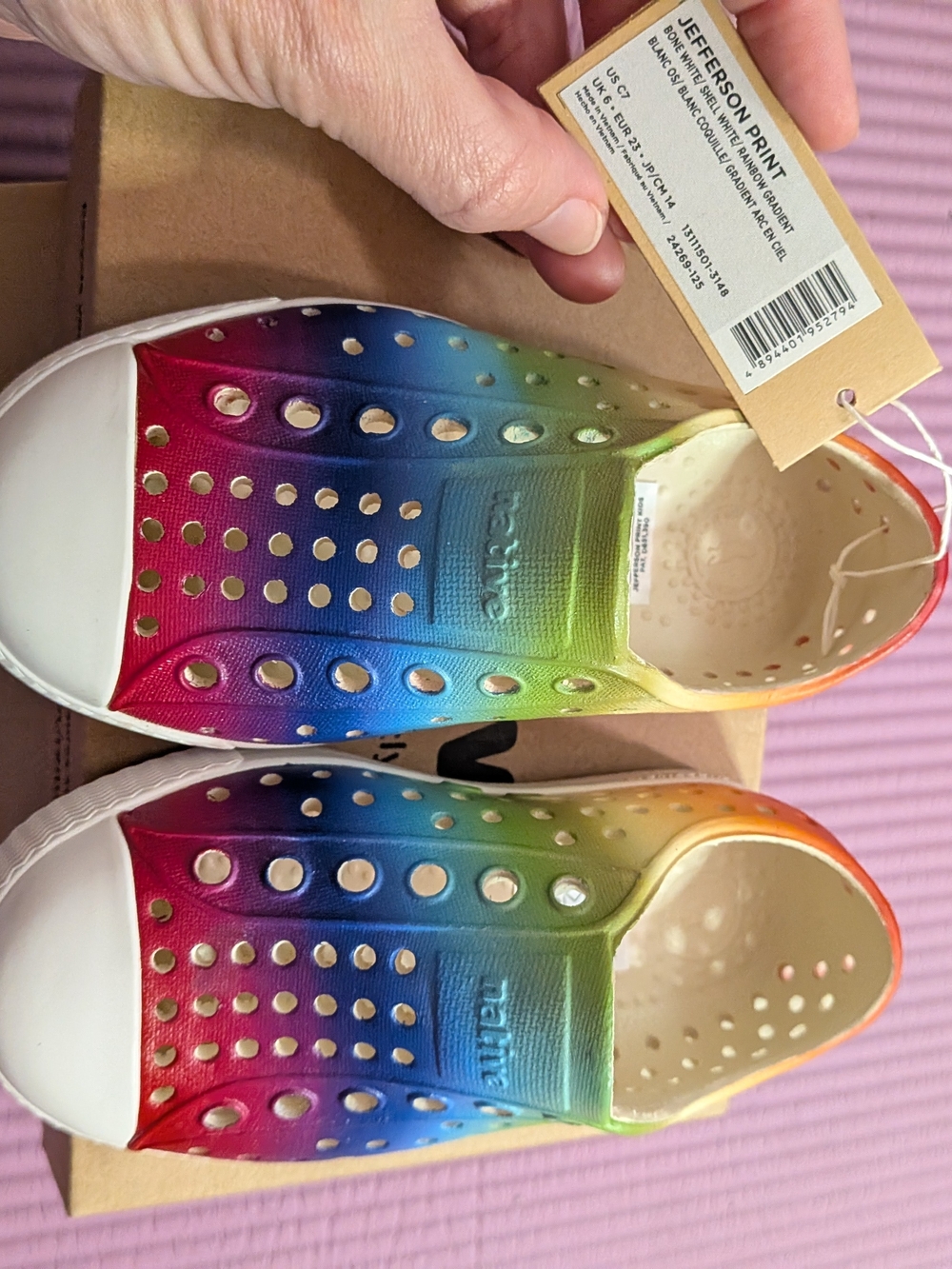 Native Kids Jefferson Rainbow Slip-On Shoes - Picture 6 of 6